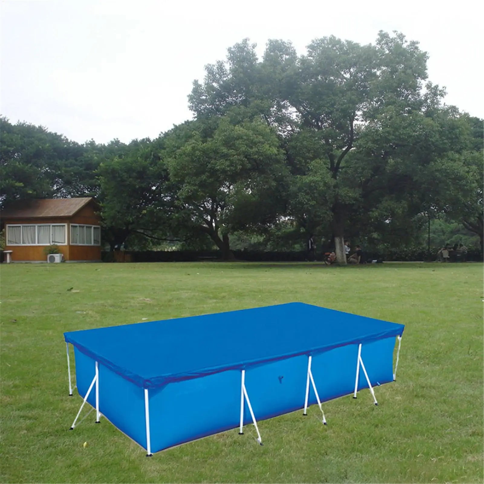 Rectangular Swimming Pool Protection Cover Weatherproof Dustproof Waterproof Swimming Pool Insulation Film for Home Pood Outdoor Qme