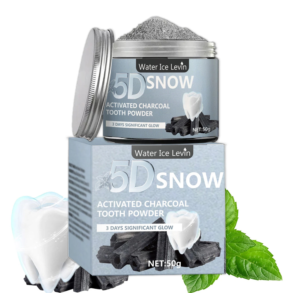 Bamboo Charcoal Teeth Whitening Powder - Natural Whitening and Deep Cleaning for Men and Women, Freshens Breath, Daily Use Toothpaste, 1 Piece Qme