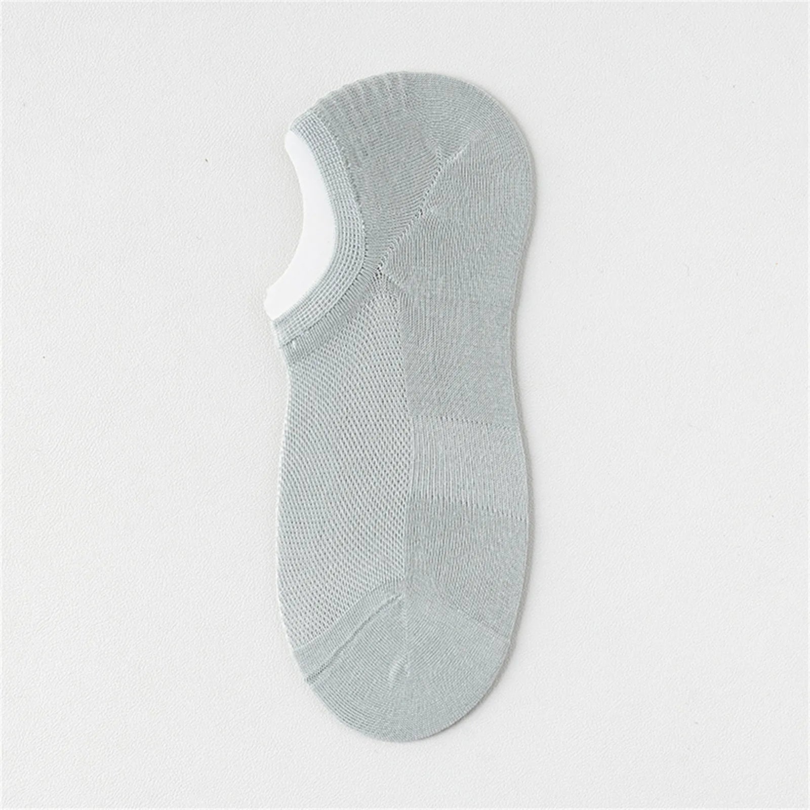 Men's Thin Mesh Boat Socks Non-slip Cotton sweat-absorbent and Odor-resistant Casual Low Cut Socke Sports Breathable Socks Qme 1pc Light Blue One Size
