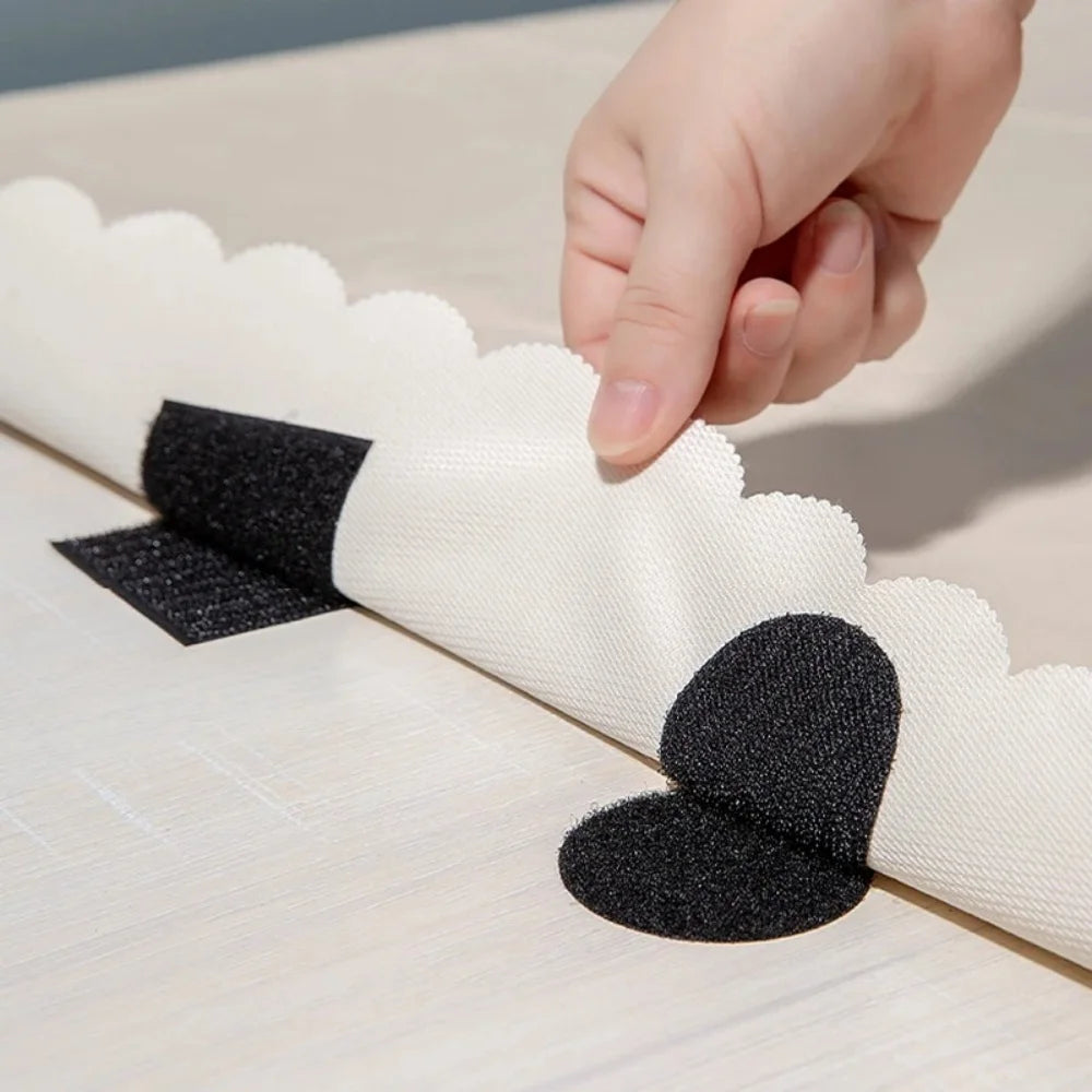 10pcs Universal Non-Slip Hook And Loop Fastener Tape 60mm Car Carpet Tape Home Floor Mat Bed Sheet Sofa Cushion Fixing Sticke Qme