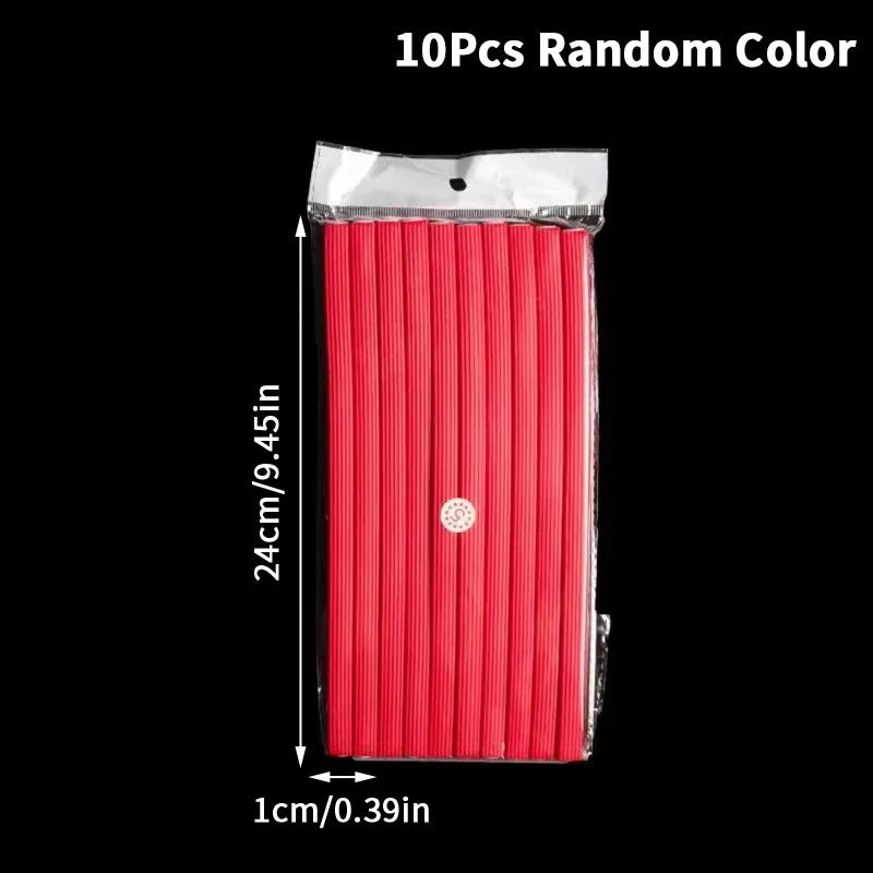 Flexible Square Hair Curling Rods Soft Foam Twist Curls Flexi Rollers Qme 10mm diameter