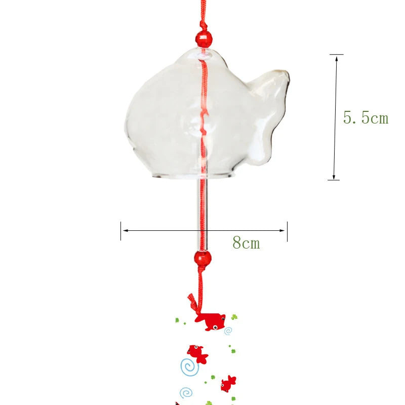 Outdoor Decor Pendant Furin Decorative Fish Ornament Wind Chime Qme