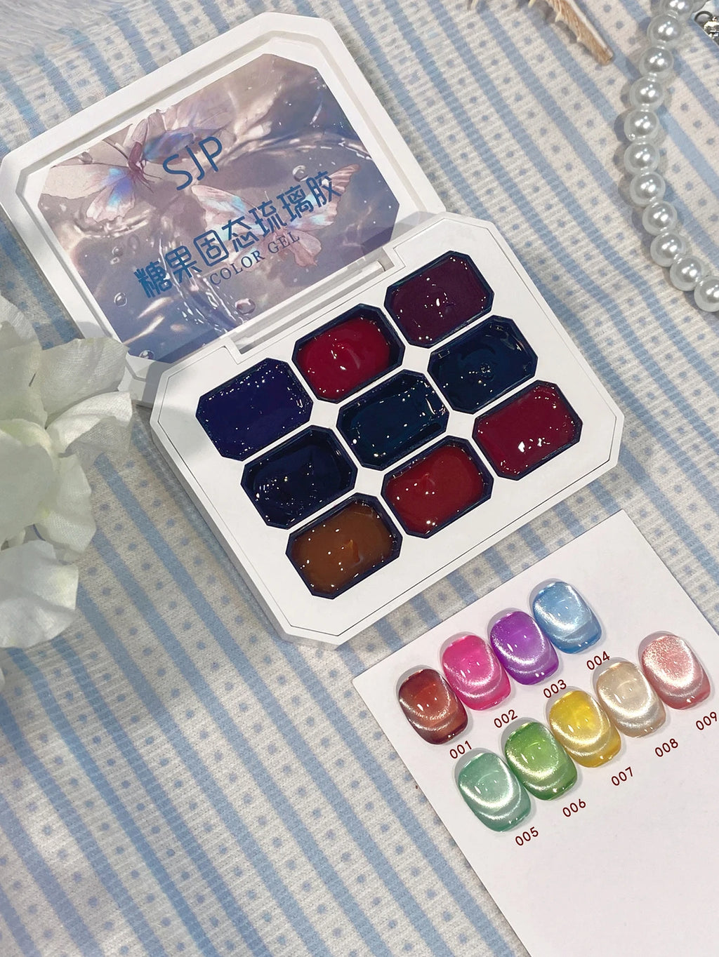 9 Colors Gloss Jelly Glass Gel Nail Polish Translucent Painting Qme