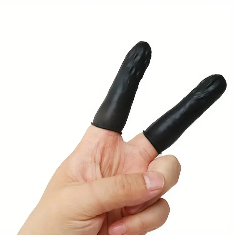 1PCS Disposable Anti-Static Black Smooth Finger Cots Dust-Free Cleanroom Industrial Beauty Gloves Qme
