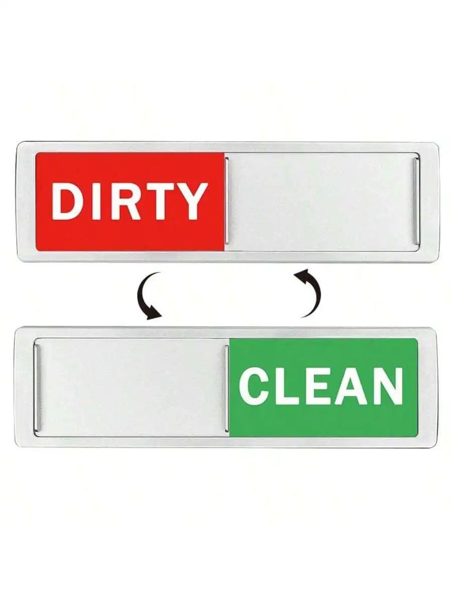 Dishwasher Cleaning Indicator Clean Dirty Reminder Refrigerator Magnet Qme white