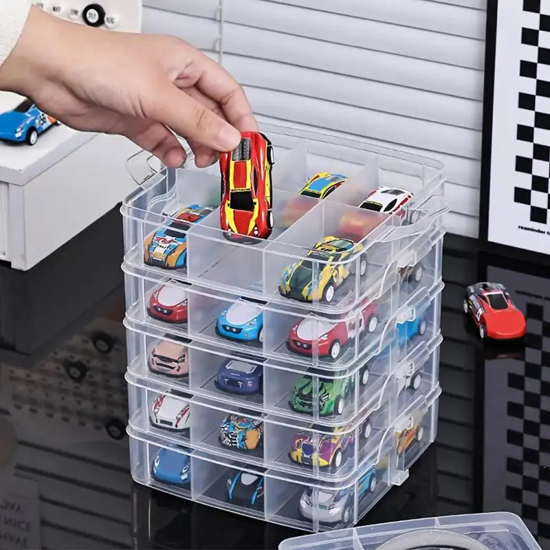 Jewelry Earrings Portable Storage Box Transparent Minimalist Toy Qme