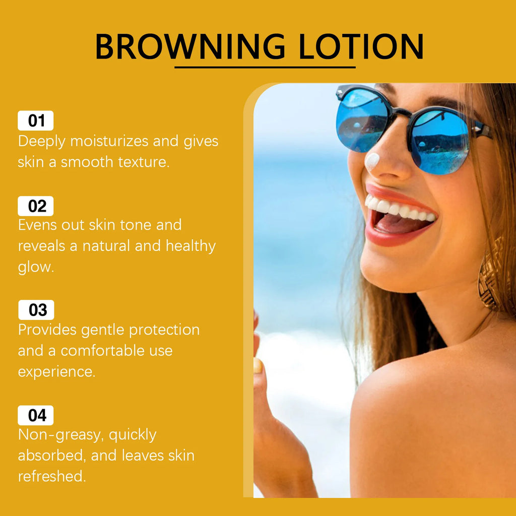 Sunless Self Tanning Cream For Body Bronzer Strengthen Melanin Promote Dark Skin Brown Tanning Lotion Natural Suntan Accelerator Qme