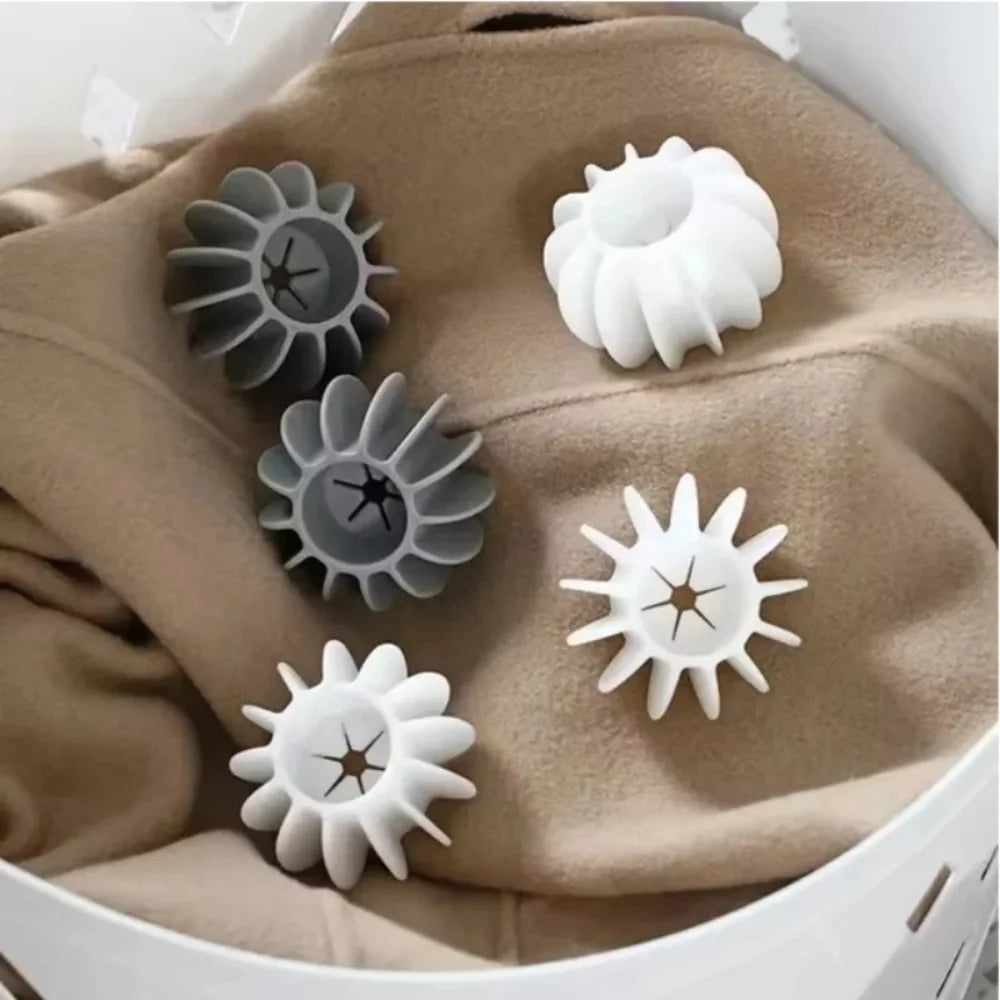Silicone Laundry Ball Reusable Clothes Hair Cleaning Tool Pet Hair Remover Washing Machine Homeuse Cat Hair Catcher Laundry Ball Qme