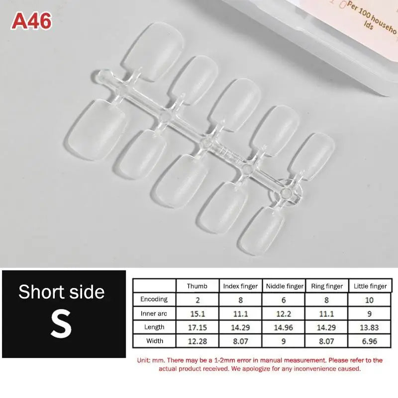 Nail Salon Matte False Tips Box Easy Wear Press Nails Home Manicure Qme A46