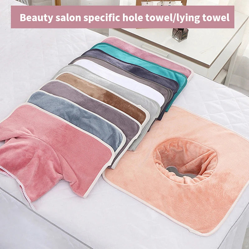 35 Velvet Thickened Beauty SPA Massage Table Planking Face Towel Qme