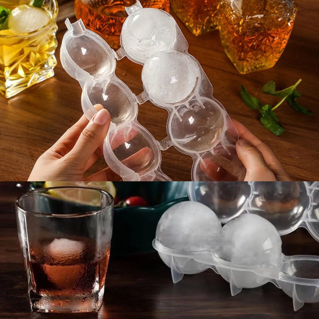 New Ice Ball Mold Ice Ball Maker DIY Ice Cream Moulds Whiskey Cocktail Sphere Round Ice Cube Mold Bar Party Kitchen Accessories Qme