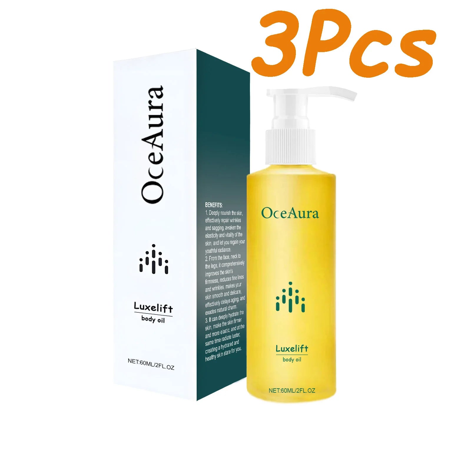Body Firming Oil Moisturizing Lifting Improve Dry Rough Dullness Smooth Nourishing Brightening Tightening Massage Body Care Oil Qme 3 x 60ml Boxed