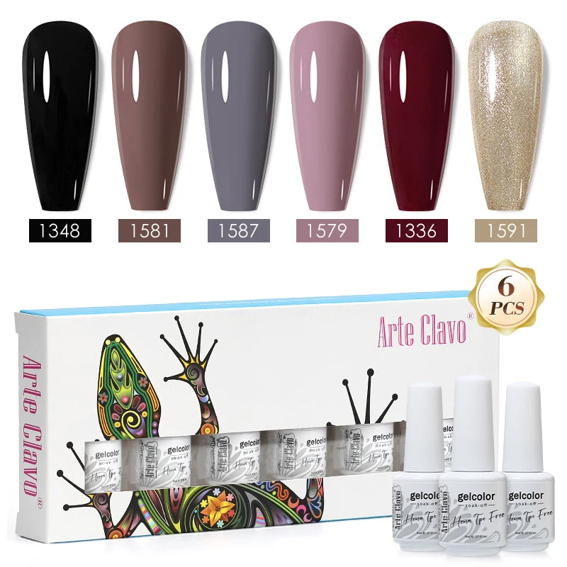 Arte Clavo Colourful Box Nail Gel Polish Semi Permanent UV Led
