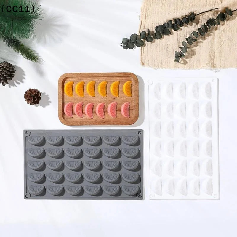 30-Cavity Orange Design Mousse Cake Mold Kitchen Silicone Moulds Qme