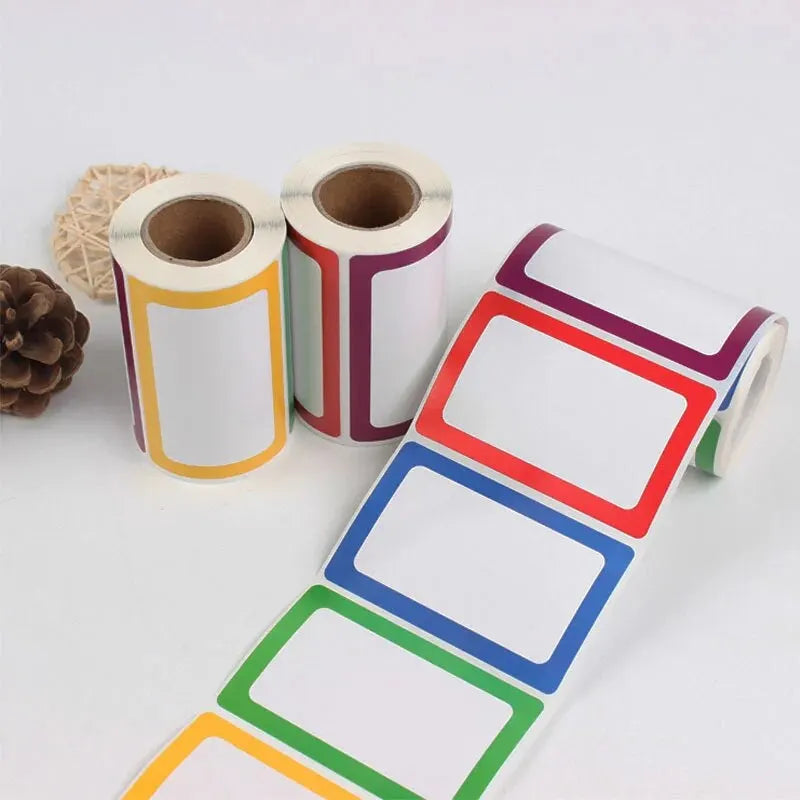 250pcs Waterproof Blank Self Adhesive Assorted Stickers Removable Label Stickers Name Tag Bottle File Document School Supplies Qme