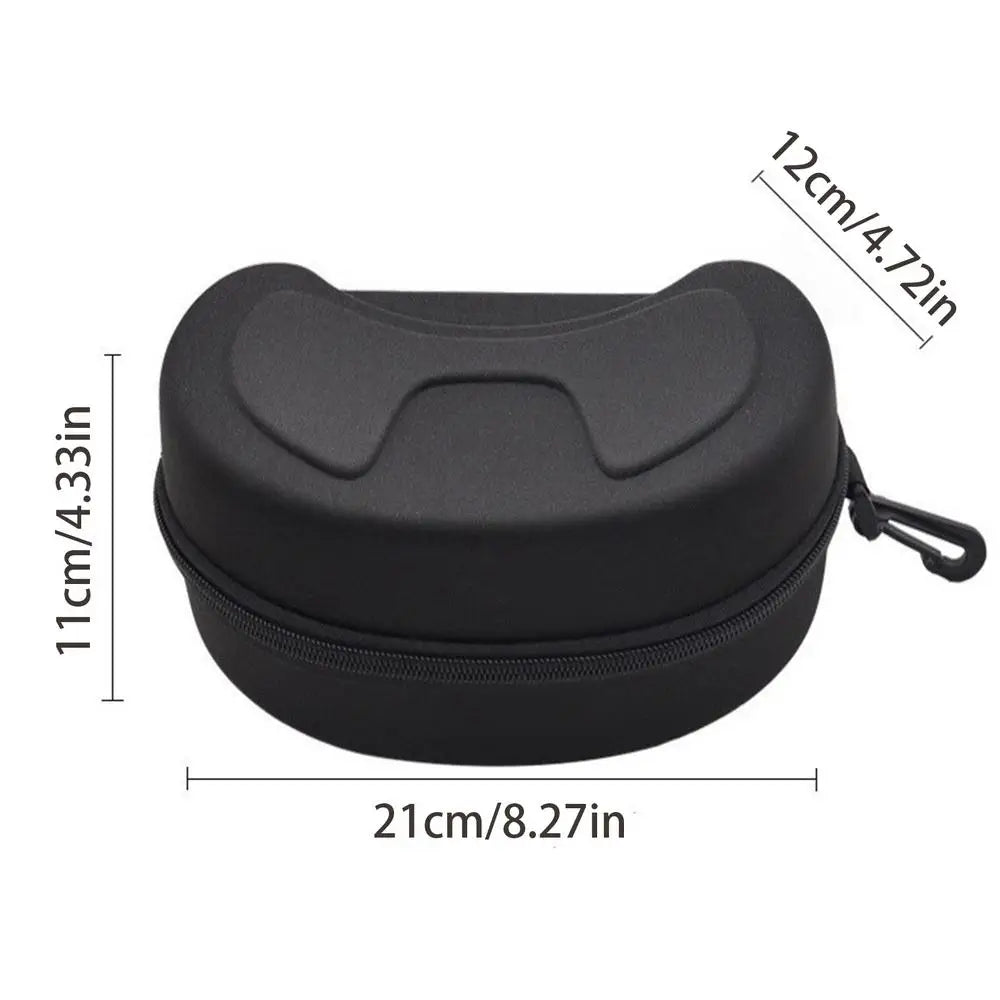 Snow Goggles Case Winter Skiing Snowboard Goggles Box Snow Swim Goggles Storage Water Resistant Shockproof Shell Safety Zippered Qme large
