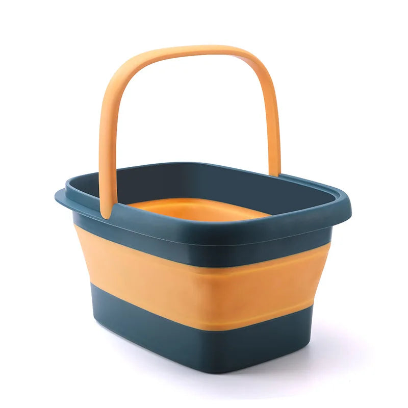 Foldable Foot Bath Massage Bucket Portable Folding Soaking Basin Spa Qme 02