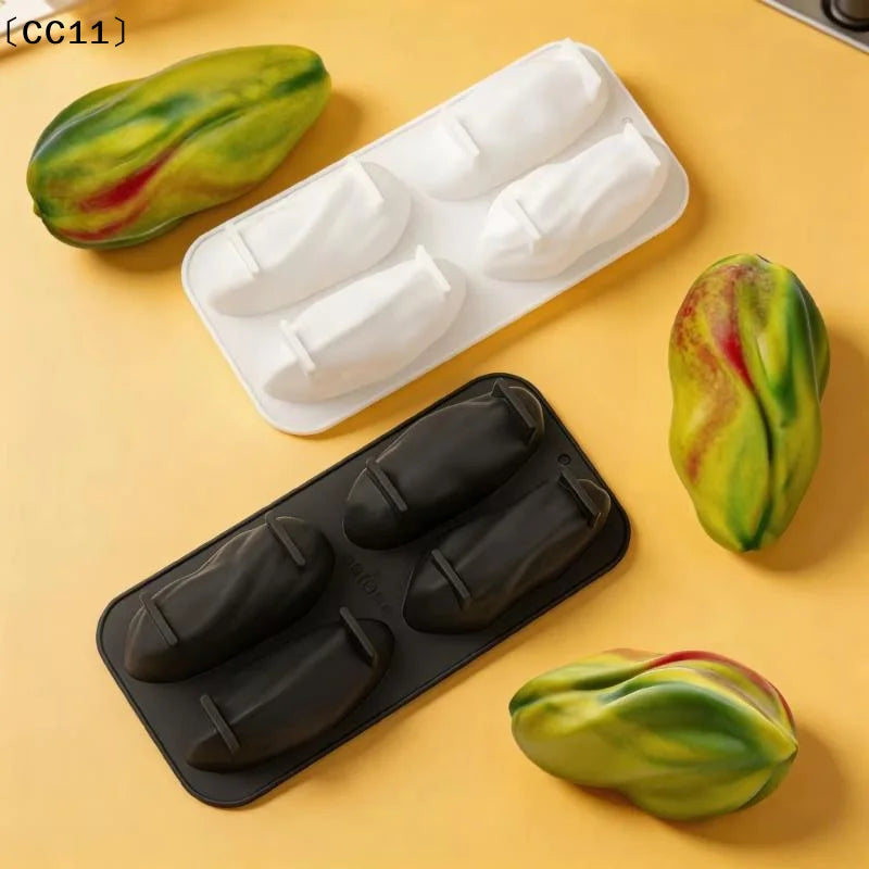 Chocolate Dessert Pudding Baking Mold 4 Cavity Pistachio Mousse Cake Qme