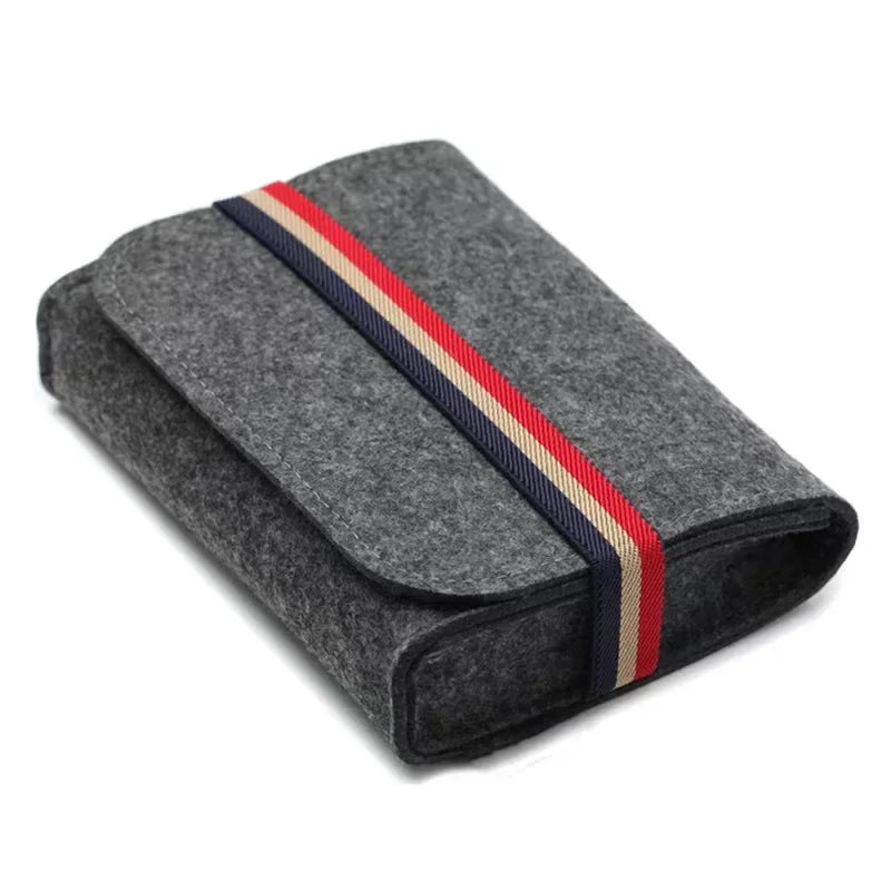 USB Data Cable Mouse Pouch Mini Felt Travel Multifunction Organizer Bag Key Coin Package Chargers Storage Bags Qme style2DH