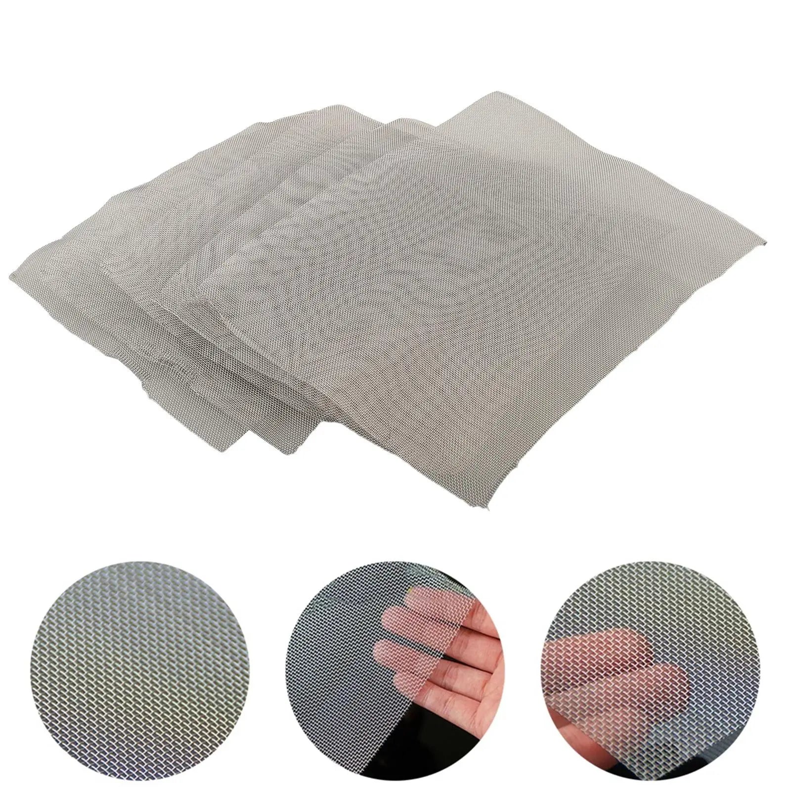 5 Pcs Metal Car Bumper Repair Net Plastic Crack Repair Hole Repairing Mesh Net For Bumper Body Hood Vents 20 X15cm Qme