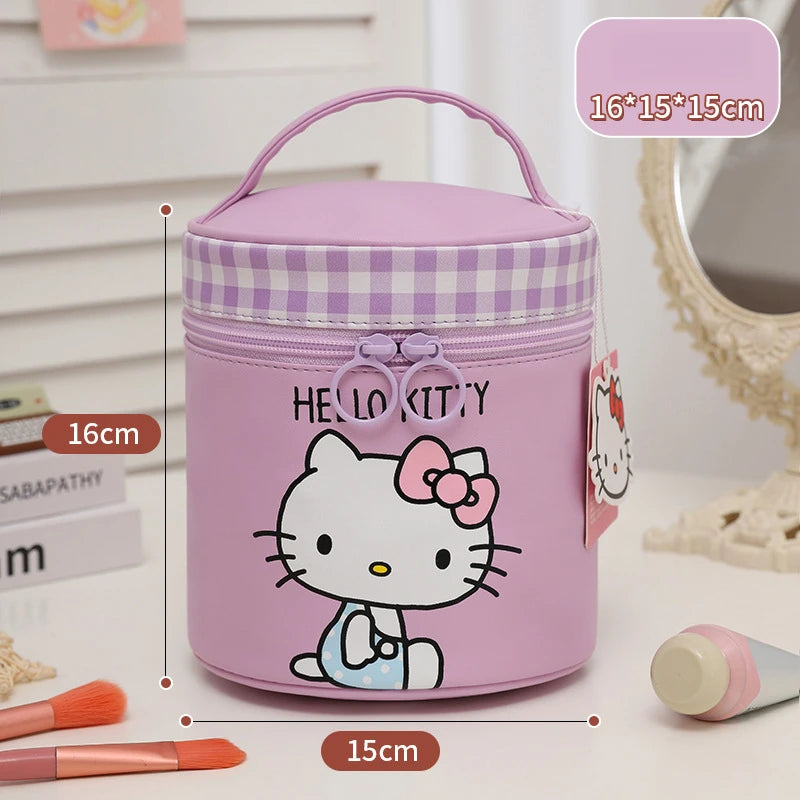 Hello Kitty Kuromi Cute Cartoon-Style Handbag Large-Capacity Portable Travel Toiletry Bag Handheld Organizer Bag Qme 2