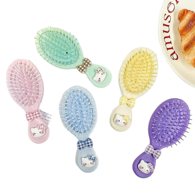 Hello Kitty Cute Cartoon Cushion Comb Resin Hair Compact Travel Qme