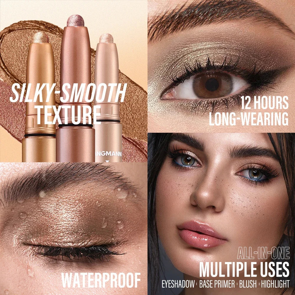 Smoke Rose Eyeshadow Pencil Glitter High-gloss Silkworm Liner Pen Highlighter Bronze Shimmer Matte Eye Shadow Stick Makeup Qme