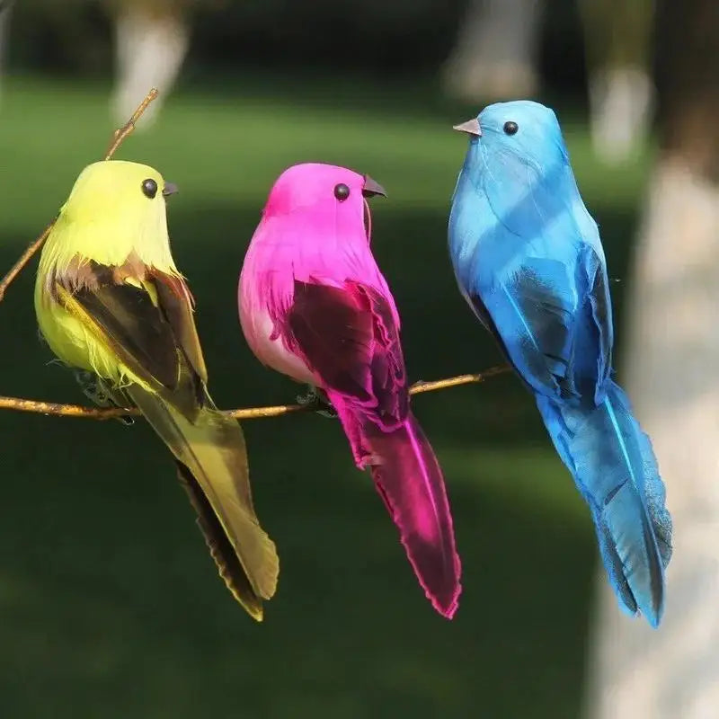 Creative Foam Feather Artificial Parrot Imitation Bird Model Home Qme