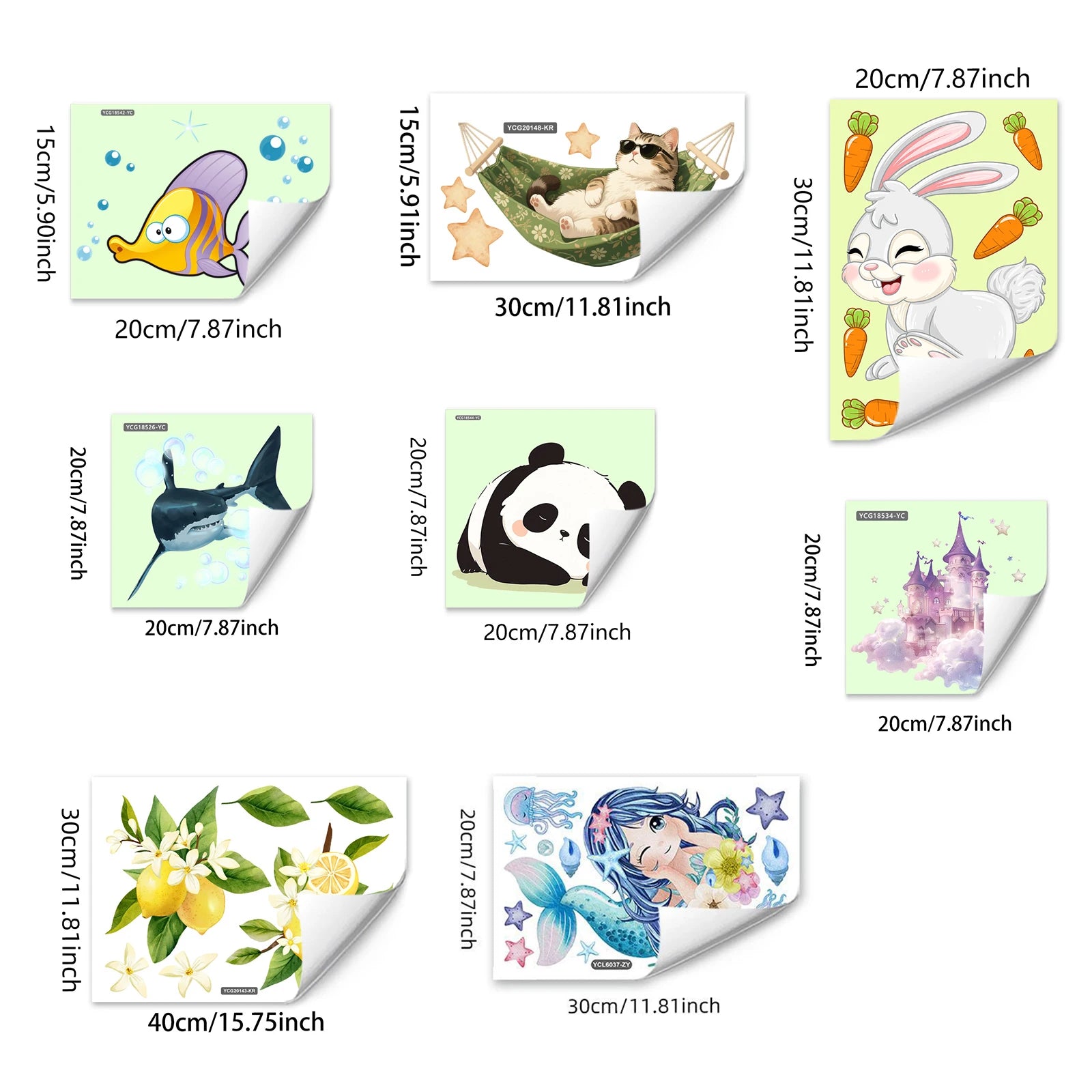 Self-adhesive Pvc Bathroom Home Decoration Green Dream Fun Pattern Qme