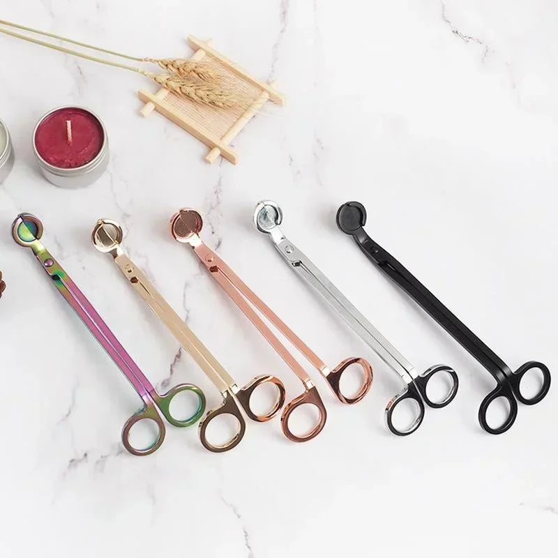 Candle Wick Trimmer Stainless Steel Scissors Trim Cutter Round Head Qme