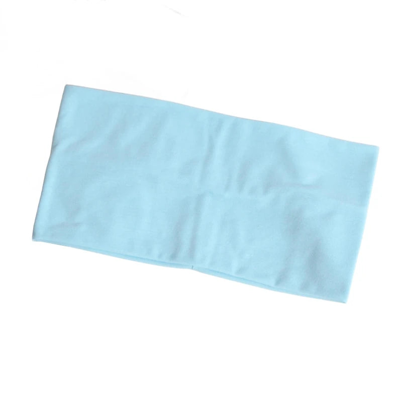 Wide Headband Sports Cycling Wash Face Hairbands Soft Yoga Knitted Qme SKY BLUE