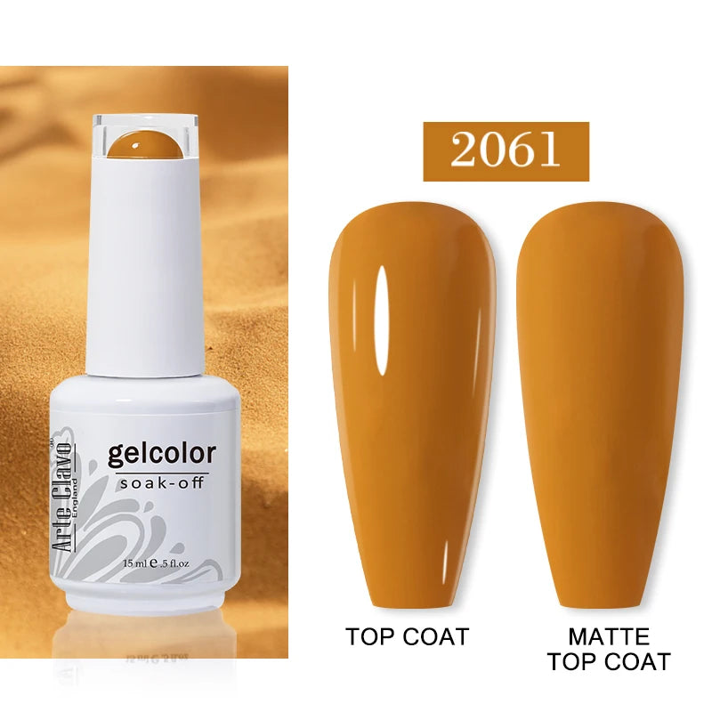 Arte Clavo15ml Gel Nail Polish Art 65 Colors Colorful Soak Off UV Qme 2061