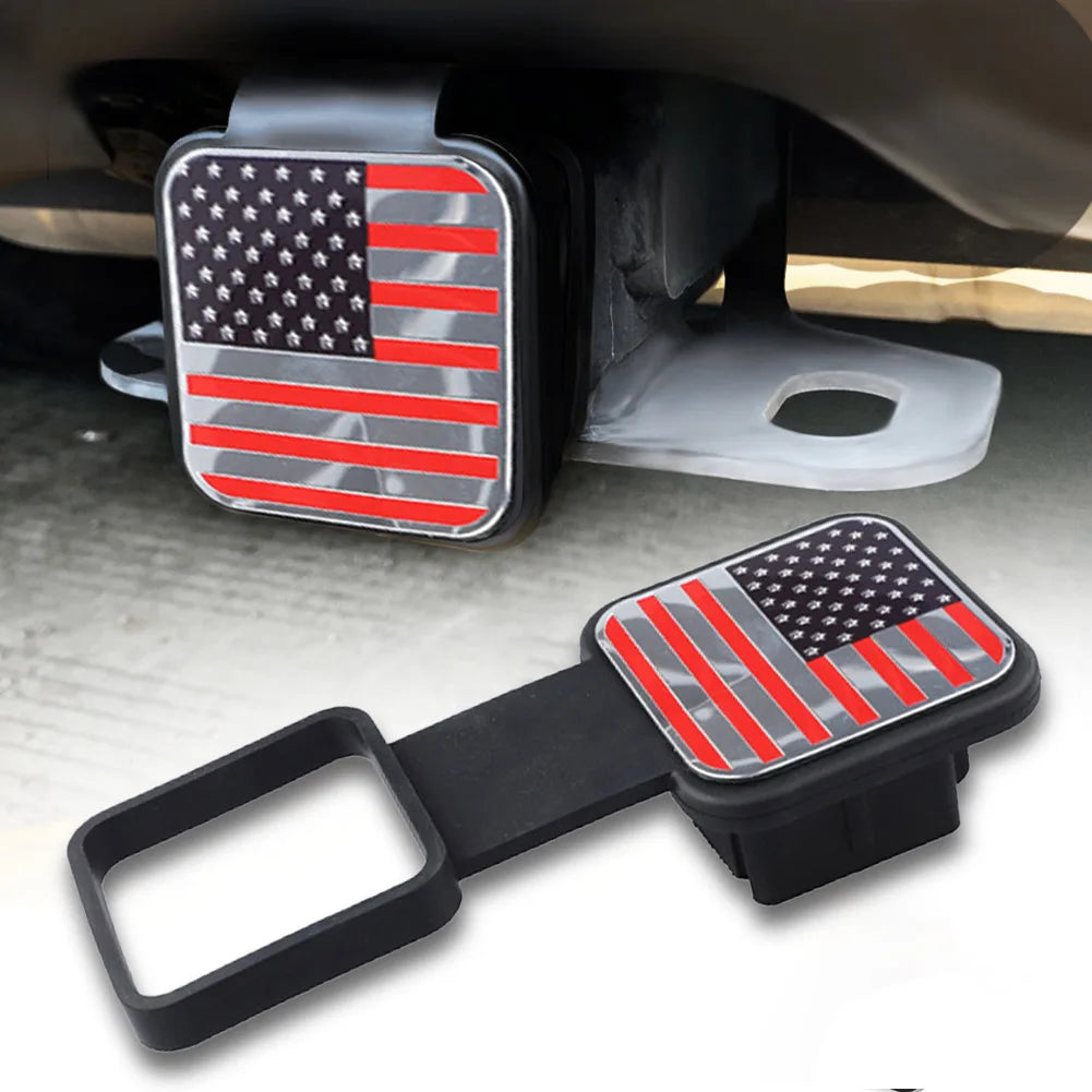 Rubber Trailer Hitch Receiver Cover Universal 2 Inch Tow Plug Tube Cap Protector for Mercedes RAM Receiver Auto Square Plug Qme