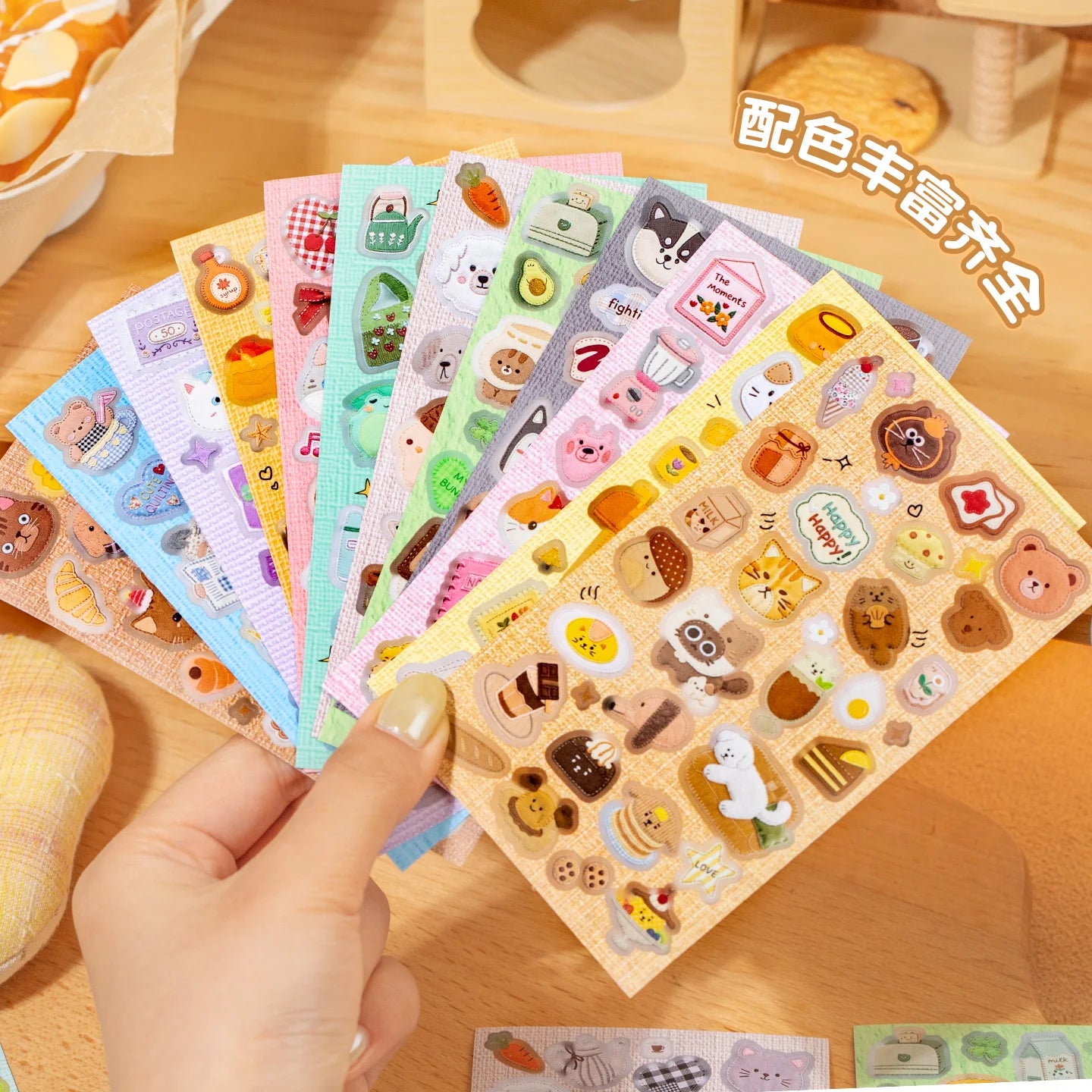 TIANZI 20 Pcs Retro Cartoon Die Cut Stickers Book Japanese Stationery for Scrapbooking Diary Handmade Decorative Supplies Qme