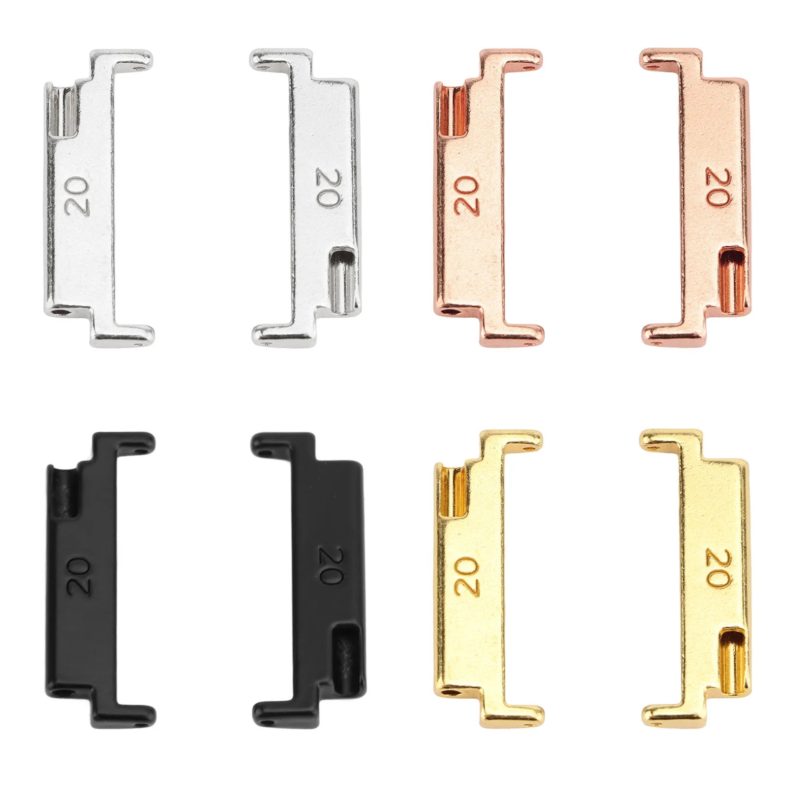 Metal Watch Band Adapter 22mm 1 Pair Metal Watch Band Adapter 20 To 22mm Watch Strap Connection Adapter with Spring Qme