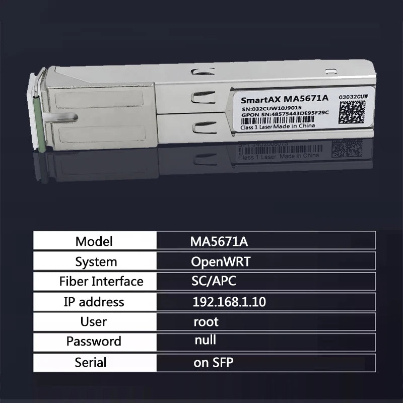 1PCS MA5671A 2.5G GPON ONT SFP Transceiver Module for Broadband Upgrade Original Optical Module Qme