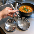 Stainless Steel Serving Spoon Restaurant Public Use Filtering Soup Qme Default Title
