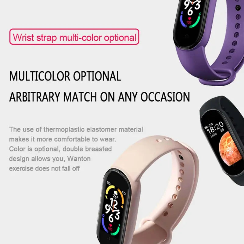 Watch Strap For Xiaomi Mi Band 7 6 5 4 3 Wristband Silicone Bracelet Wrist Straps MiBand 3/4 band5 band6 Smartwatch Accessories Qme