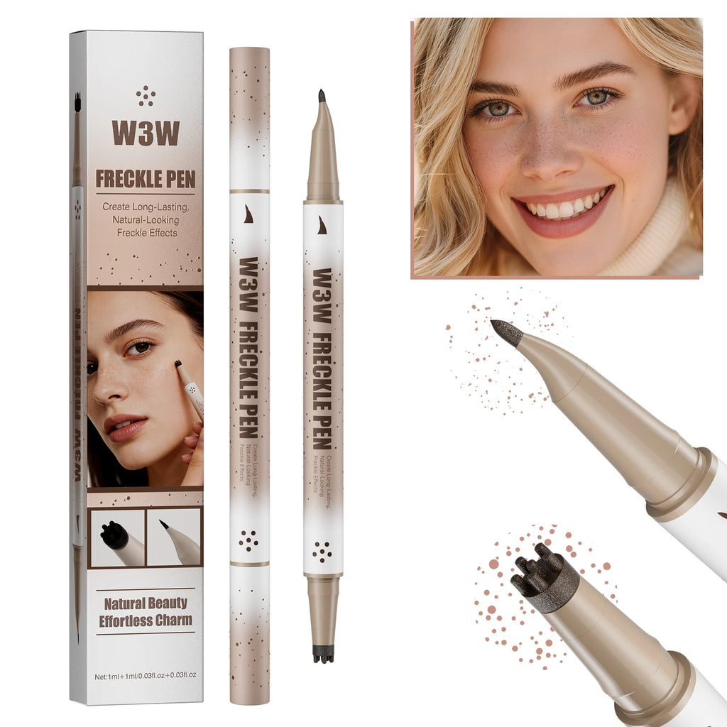 Realistic Freckle Pen, Natural Lifelike Dot Pen, Long Lasting Waterproof Sweat-proof Smudge-proof Natural Freckle Makeup Qme