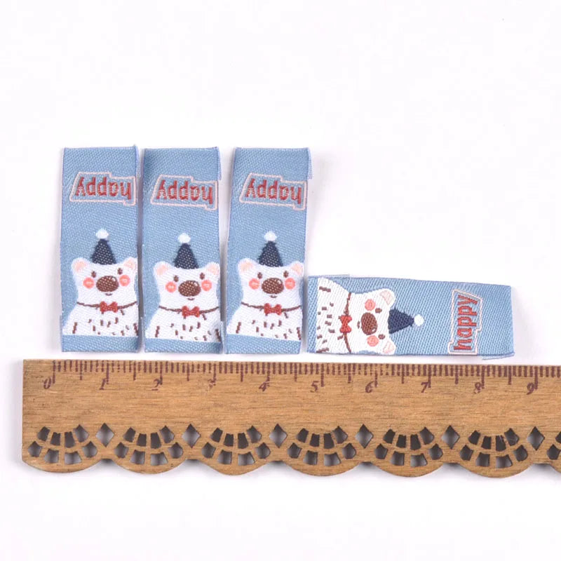 50Pcs Cute Cartoon Animal Embroidery Cloth Labels For Children DIY Garment Crafts Supplies Sewing Accessories Washable Care Tags Qme 2