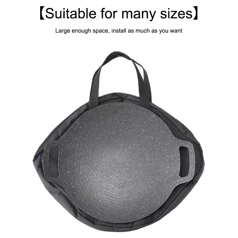 600D Oxford Grill Pan Storage Pouch Caryying Case Bag Waterproof Qme