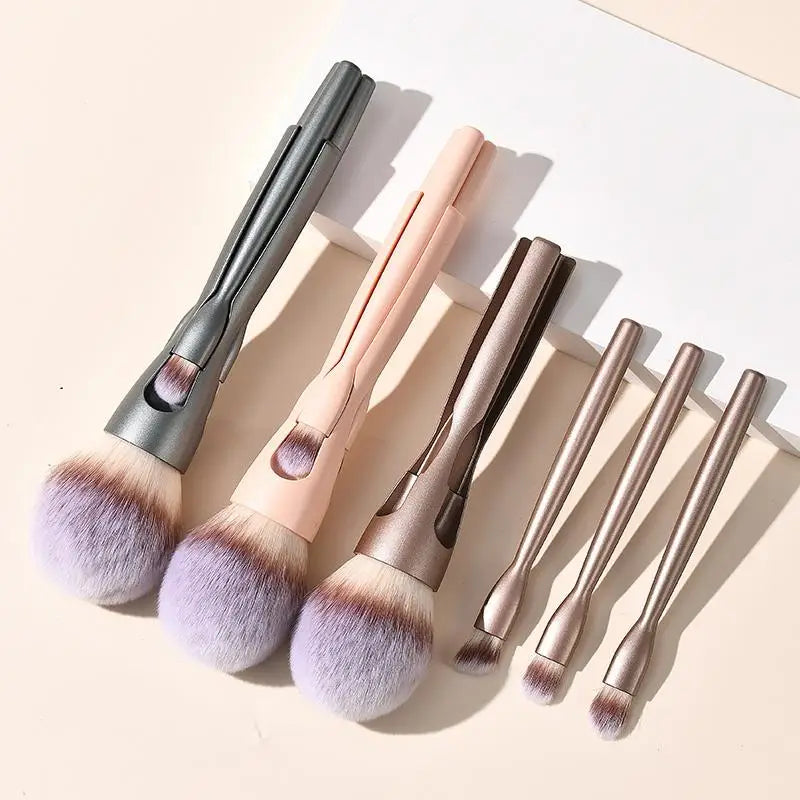 Powder Blusher Eye Shadow Concealer Convenient Makeup Brush 4-in-1 Qme