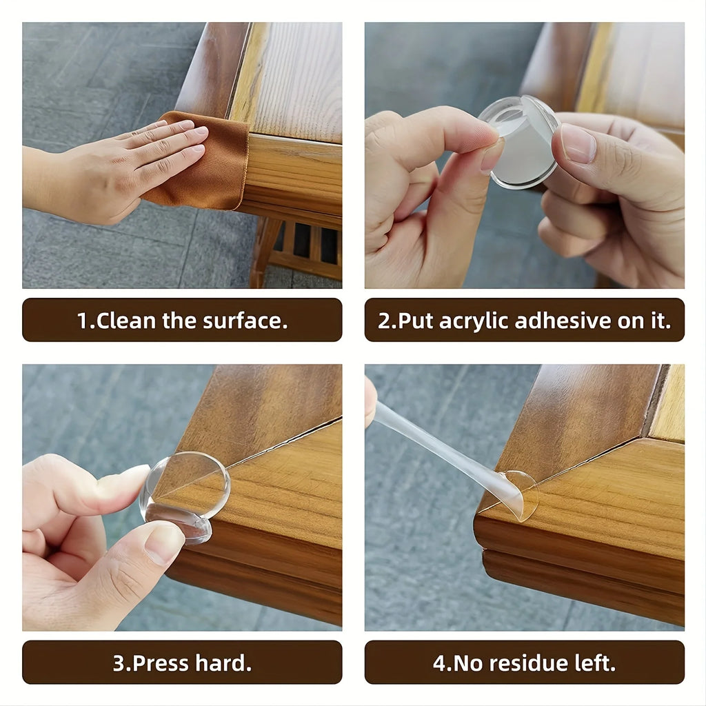 10Pcs Soft and Durable Rubber Corner Protectors Safe from Table Corners child safety Edge Protection Cover Qme