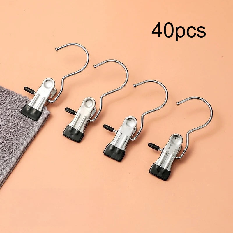 Multi Functional Metal Pants Hangers With Anti Slip Clips Space Saving Closet Organizer For Jeans Skirts Trousers Storage Qme 40pcs