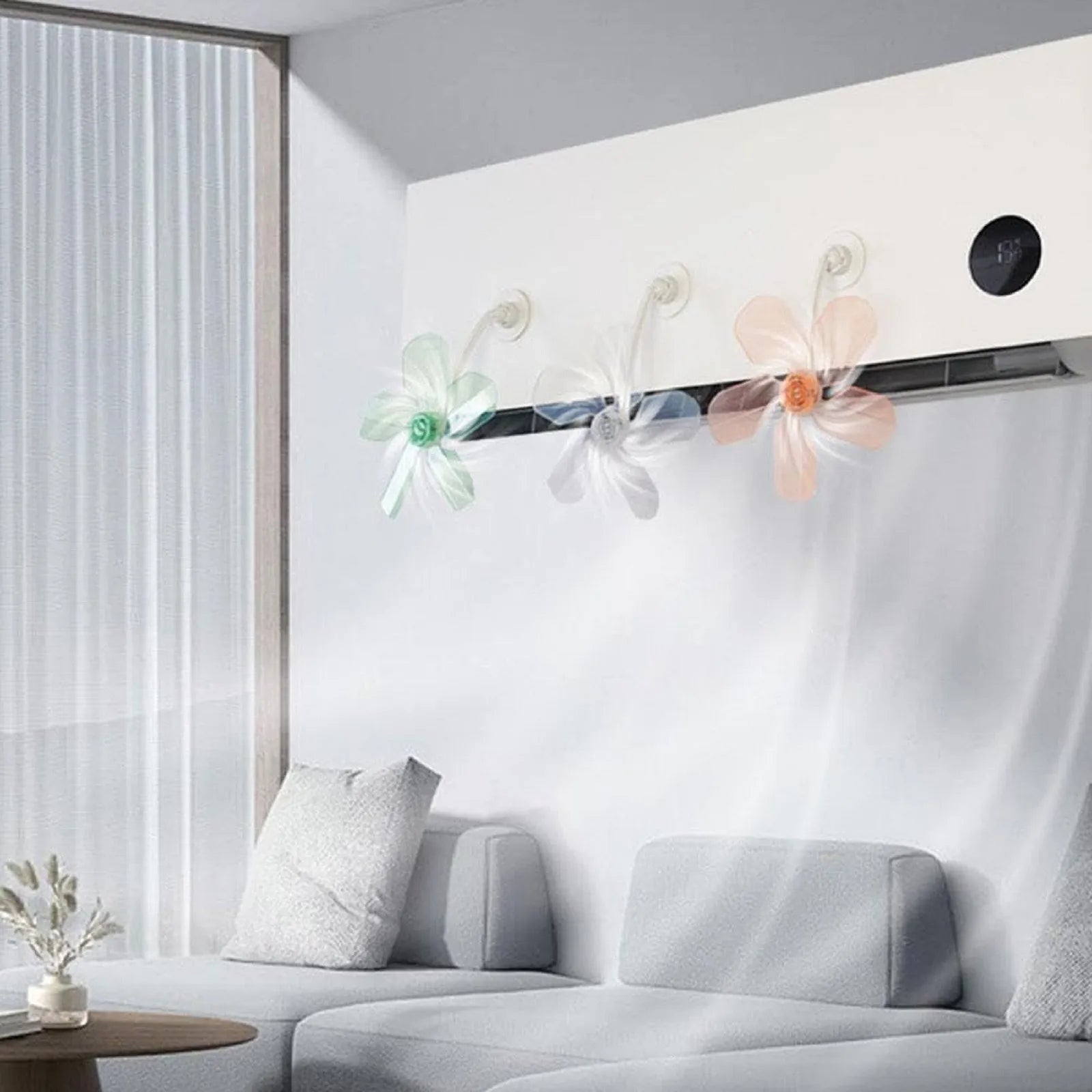 Universal Type Three-pack Air Conditioning Hanging Fan Anti-direct-blow deflector for Bedroom Living Room Qme
