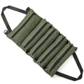 Pouch Roll UP Portable Small Tools Organizer Bag Multi-purpose Tool Qme Green