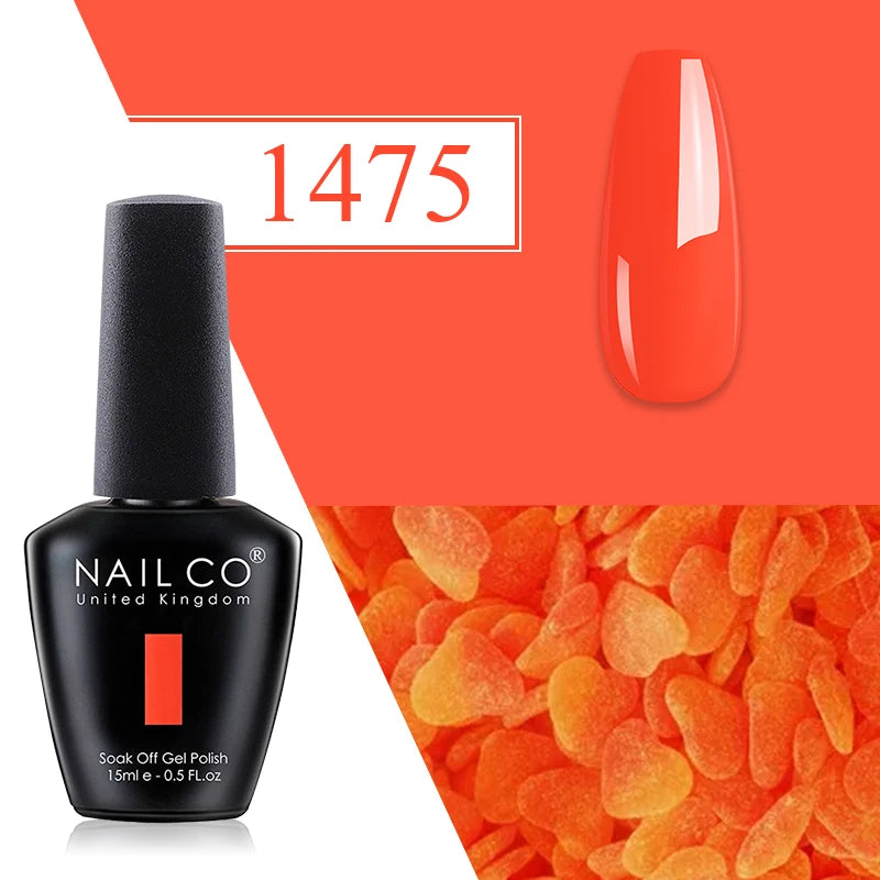 NAILCO Red Gel Nail Polish Wine Purple Semi Permanent Soak Off UV