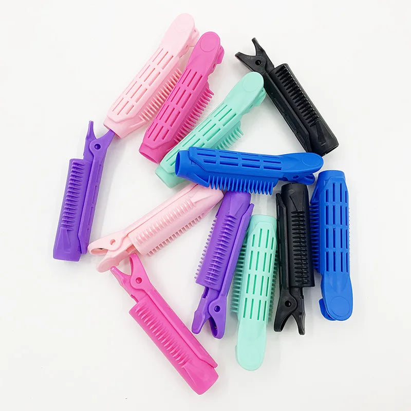 5 Pcs Magic Hair Care Rollers Hair Roots Candy Color Natural Fluffy Clip Sleeping No Heat Plastic Hair Curler Styling Tools Qme