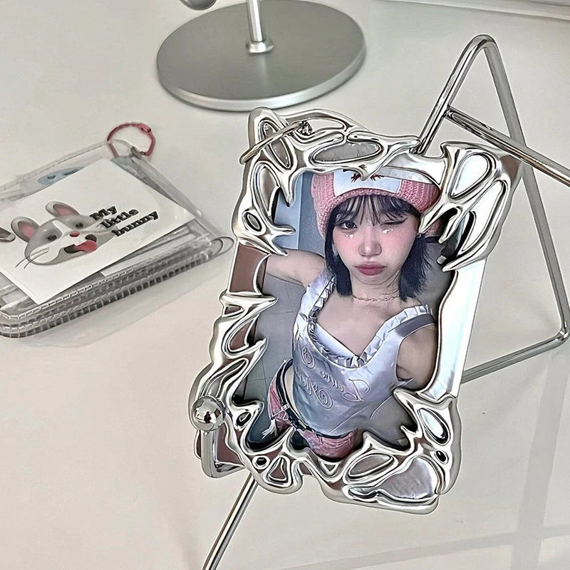 Design Electroplate Plasitic Frame Kpop Idol Photocard Holder Qme