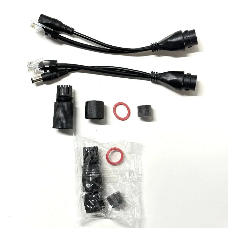 2PCS POE Splitter Power Supply Module Network Power Supply Waterproof POE for Cameras 12V Ethernet Extender Qme